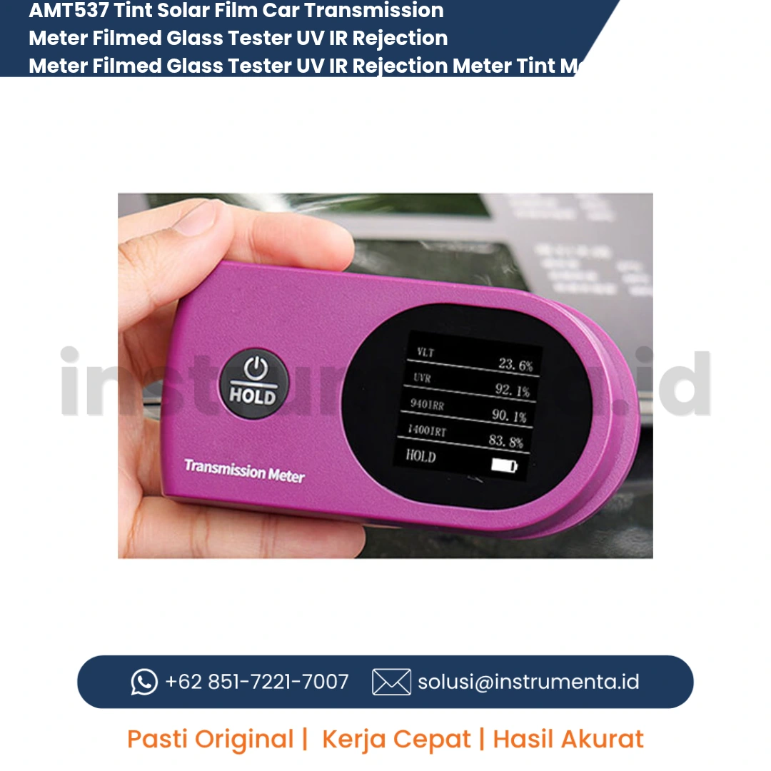 Official Supplier AMT537 Tint Solar Film Transmission Meter Alat Ukur Kaca Film UV IR Rejection Digital